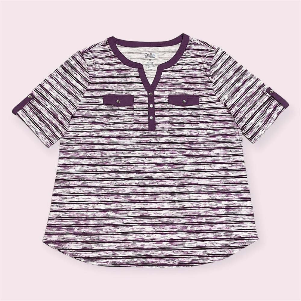 Croft & Borrow Women’s Striped Shirt - Sz XL